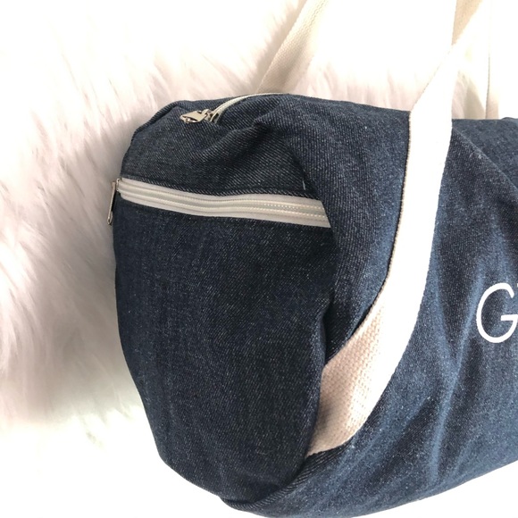 “Gym & Juice” gym bag NWOT denim and canvas - Picture 4 of 7